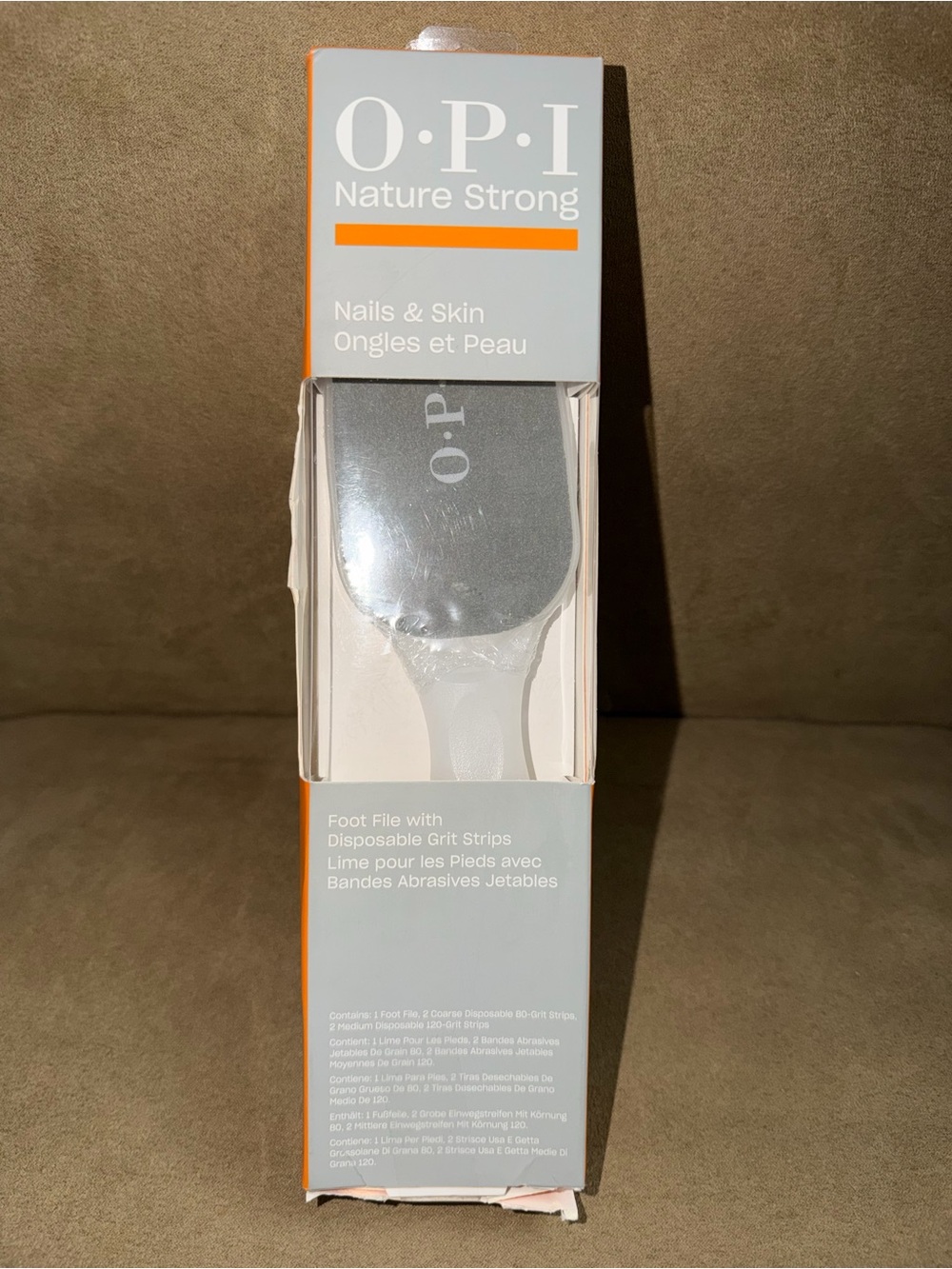 OPI Nature Strong Foot File in Gray and White